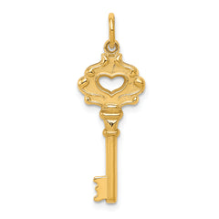 10k Solid Key Charm
