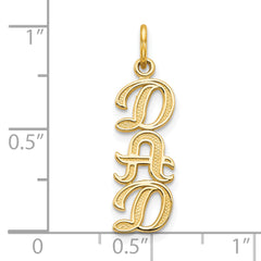 10K Yellow Gold DAD Charm with Polished Finish Solid & Elegant Design