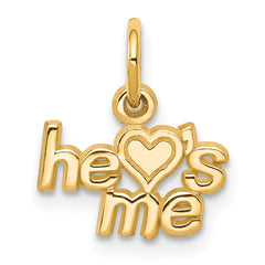 10K He LOVES ME Charm