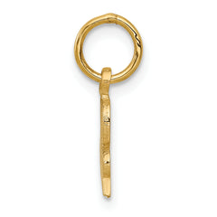 10K Yellow Gold GODFATHER Charm with Polished Solid Finish Themed Pendant