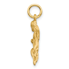 10K Gold Polished Angel Charm Solid & Elegant Themed Design