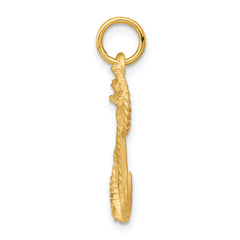 10K Yellow Gold Anchor Charm with Polished Finish Solid Design