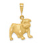 Bulldog Charm in 10K Yellow Gold, 25mm Diamond-Cut - Sophia Jewelers