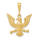 10k Solid Polished Spread Eagle Charm