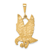 10k Solid Diamond-cut Eagle Charm