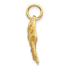 10K Gold Butterfly Charm with Polished Finish Elegant and Solid