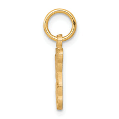 10K Gold Teddy Bear Charm with Polished Finish Elegant Solid Design