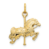 10k Solid Carousel Horse Charm