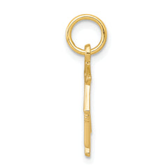 10K Gold Graduation Owl Charm with Polished Finish Solid and Elegant Design