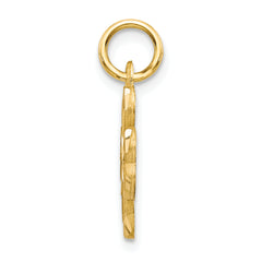 10K Gold 4-Leaf Clover Pendant with Polished Solid Design