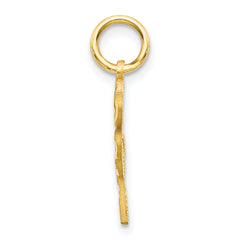 10K Gold Four Leaf Clover Pendant with Polished Finish Solid Elegant Design