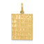 10k Solid Bingo Card Charm