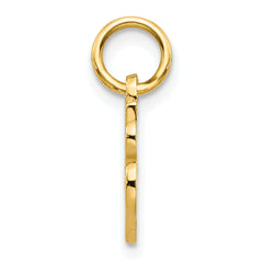 10K Gold Initial A Charm with Polished Finish Elegant and Solid Design