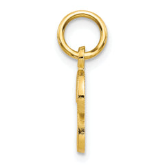 10K Gold Polished Initial P Charm in Solid Yellow Gold