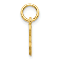 10K Gold Initial E Charm Polished Solid Yellow Gold Pendants