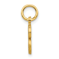 10K Gold Initial S Charm with Polished Finish Elegant and Solid Design