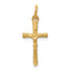 10k Solid Satin Polished Cross Charm