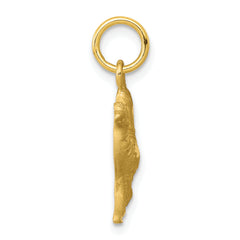 10K Gold Camel Charm Pendant with Polished Finish Solid Design