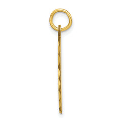 10K Gold Hockey Mask Charm with Polished Brushed Finish Unisex