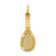 10k Solid Racquetball Racquet Charm