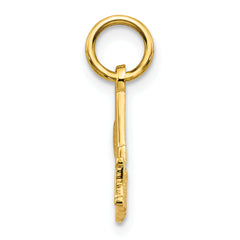 10K Gold Polished #1 MOM Charm Solid, Elegant Gift