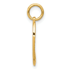 10K Gold MOM Charm with Polished Finish, Solid and Elegant