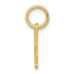 10K Gold Polished MOM Charm Solid, Elegant Gift