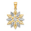 10K w/Rhodium Snowflake Charm