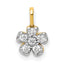 10k Small CZ Flower Charm