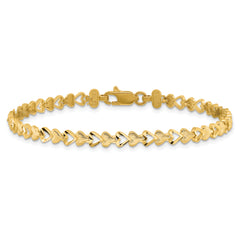 10k Heart Bracelet