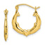 10K Dolphin Heart Hollow Hoop Earrings