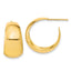 C-Hoop Back Closure Stud Earrings in 10K Yellow Gold, 10.1mm - Sophia Jewelers