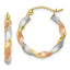 Twisted Hoop Earrings in 10K Yellow Gold, 23mm Satin - Sophia Jewelers