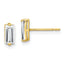 10K Polished CZ Stud Earrings
