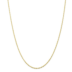 10K 1.5mm Diamond Cut Extra-Lite Rope Chain