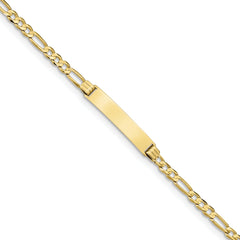 10K Figaro Link ID Bracelet