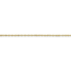 10k Yellow Gold Singapore Necklace with Elegant Timeless Design