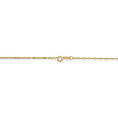 10k Yellow Gold Singapore Necklace with Elegant Timeless Design