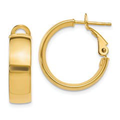 10K 5.8mm Polished Hoop Earrings
