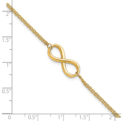 10K Polished Infinity Bracelet