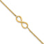Infinity Bracelet in 10K Yellow Gold, 9mm, 7.5 Inch - Sophia Jewelers