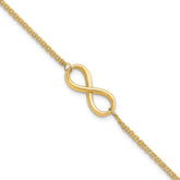 10K Polished Infinity Bracelet