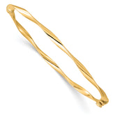 10K Polished Hinged Bangle