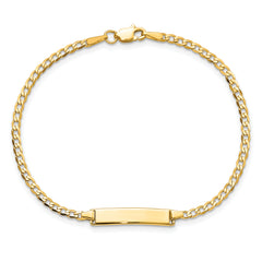 10k Flat Curb Link ID Bracelet