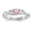 10K White Gold Survivor Collection Clear/Pink Crystal Topaz Joanna Ring