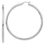 10K White Gold Polished 3mm Tube Hoop Earrings