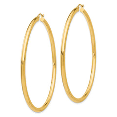 10K Gold Polished 3mm Hoop Earrings for Women Elegant and Timeless