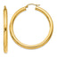 10K Polished 4mm Tube Hoop Earrings