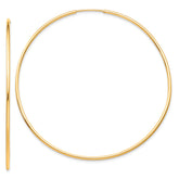 10k Polished Endless Tube Hoop Earrings