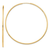 10k Polished Endless Tube Hoop Earrings